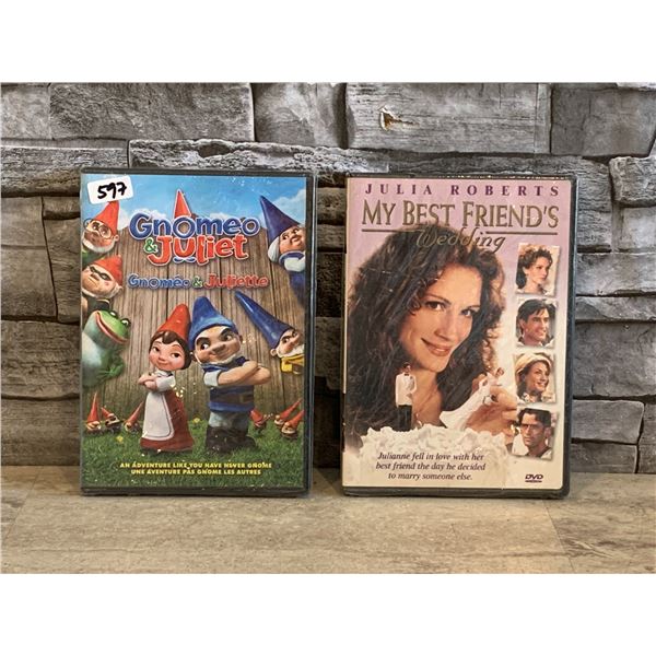 Lot of 2 DVDs - Gnomeo & Juliet & My Best Friends Wedding