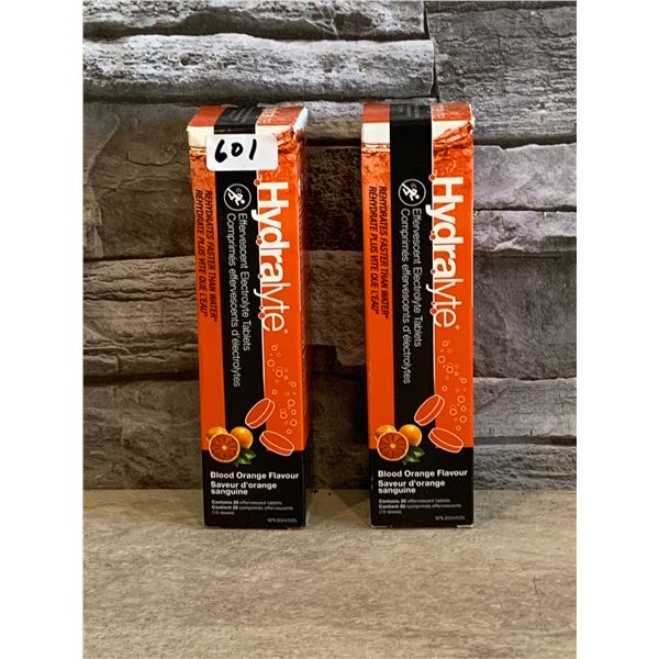 Lot of 2 - Hydralyte Blood Orange - BB: 10/2026 - 20 Tablets/Pack - New