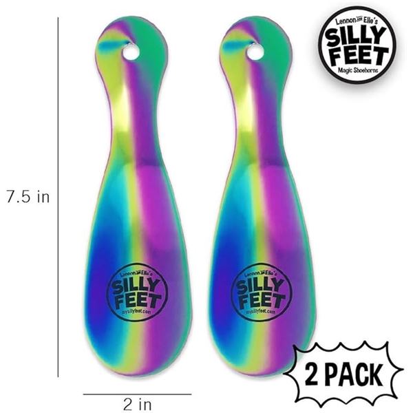 Lennon And Elle's Silly Feet Magic Shoe Horn Pack of 2 - New