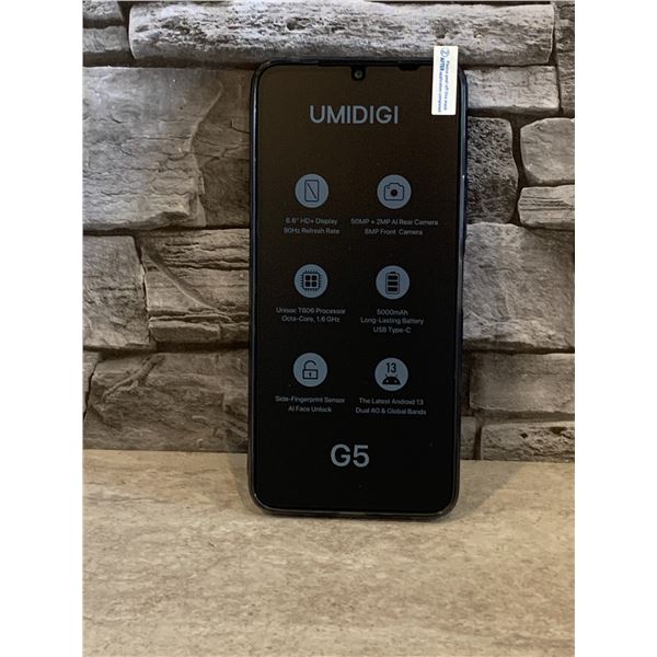 UMIDIGI Unlocked Cell Phone Canada G5 Series -  Android 13 - 8GB Ram + 128GB Rom - Graphite Black - 