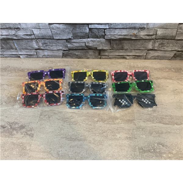MineCraft Sunglasses - 9 Pack - New