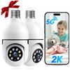 Image 1 : WiFi Smart Light Bulb Camera - 2 Pack - New