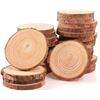 Image 1 : Unfinished Natural Wood Slices - 30Pcs - 3.5"- 4" Round - New