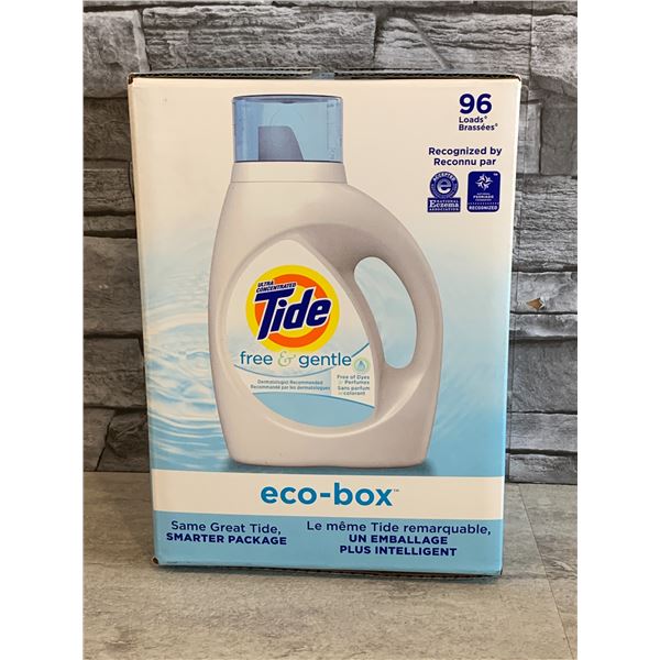 Tide Free & Gentle Eco Box - 96 Loads - 3.1L - New