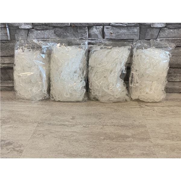 Lot of 4 - Plastic J- Hooks - 500 Pcs each Pack - New