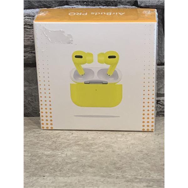 Accent Wireless Ear Buds - Yellow - New - Sealed