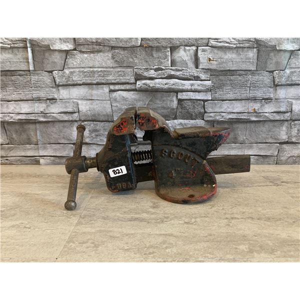 Antique SCOUT Bench Vise 4"