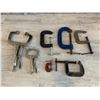 Image 5 : Lot of 5 C-Clamps & Two Welding "Locking" C Clamps
