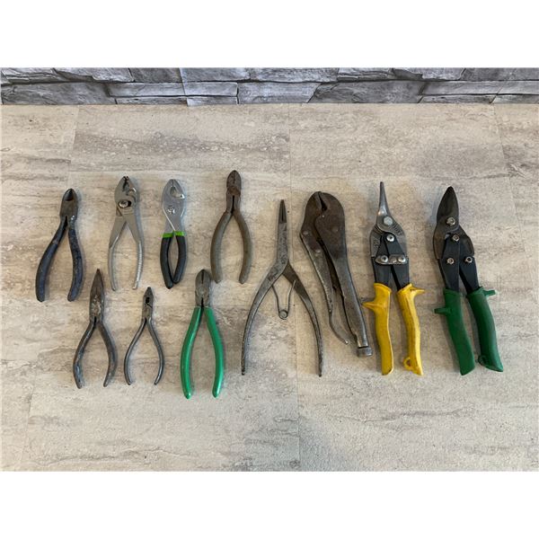 Large Lot of Pliers & Snips