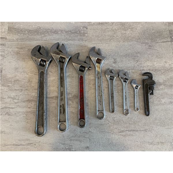 Large Lot of Clip Wrenches / Crescent Wrenches