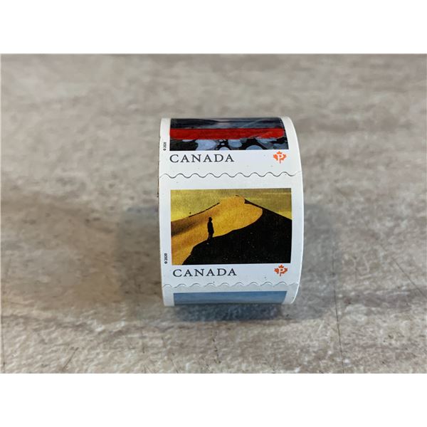 Roll of Canada Post Permanent Domestic Rate Stamps - 100 Stamps Per Roll - "From Far and Wide 2020" 