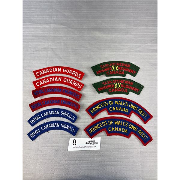 Lot of Canadian Cloth Shoulder Patches
