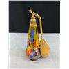 Image 4 : 1930's Czech Hand Blown Rainbow Glass Atomizer and Lidded Bowl