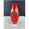 Image 1 : Very Nice 12" Murano Glass Vase Red & Gold