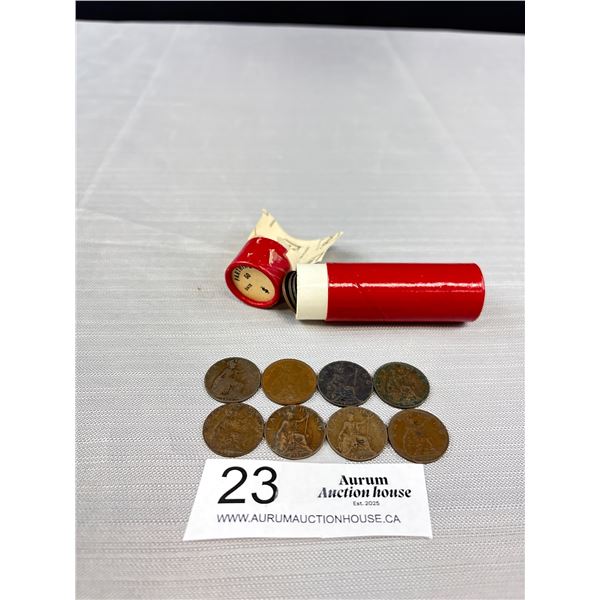 50 GB Farthings All George V (1910-1936) in Original English Red Bankroll