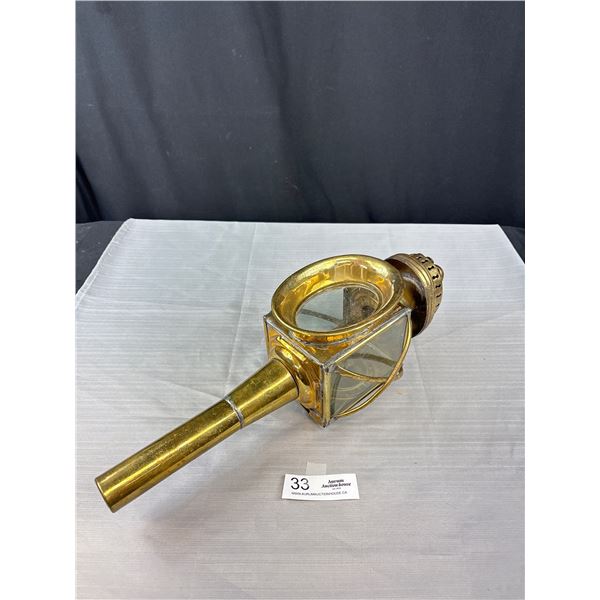 18" Tall Old Stagecoach Brass Lantern