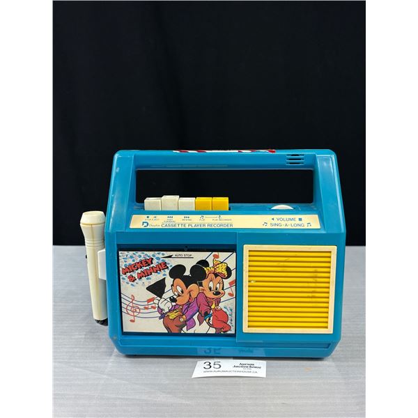 Vintage Mickey & Minnie Casette Player and Recorder