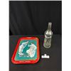 Image 1 : Vintage Coca Cola Serving Tray And old Crush Pop Bottle