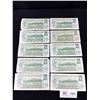Image 3 : Lot of Old Bank of Canada Banknotes