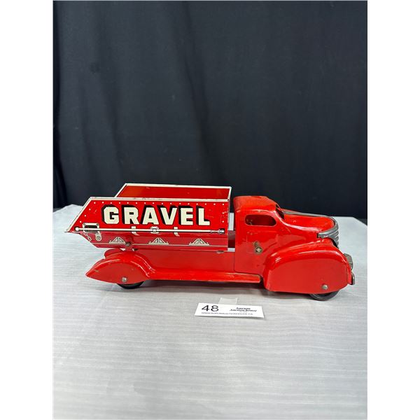 Vintage Marx Pressed Steel Gravel Truck (Missing Plow)