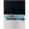 Image 5 : Newer Style 14" Wind Up Tin Racecar excellent Condition