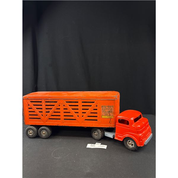 Vintage Strutco Pressed Steel Truck and Trailer Repainted
