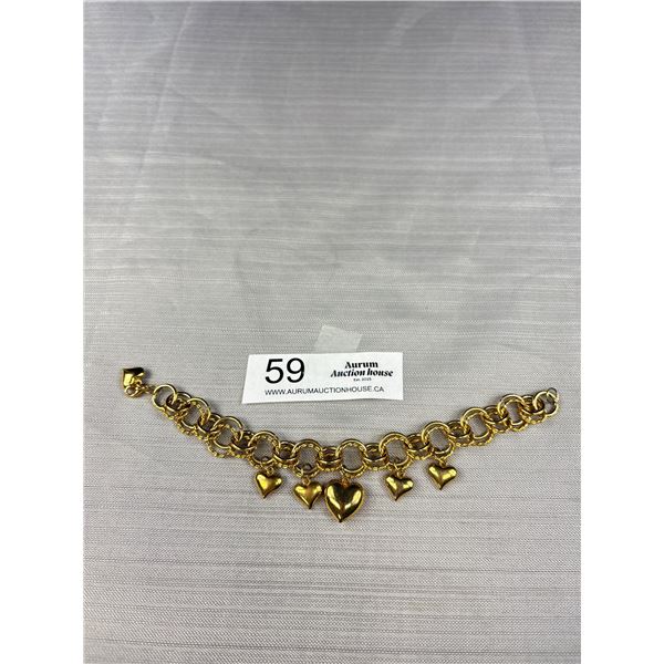 High Carat Gold Plated Charm Bracelet