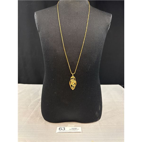 Gold Plated Pendant with Chain Necklace