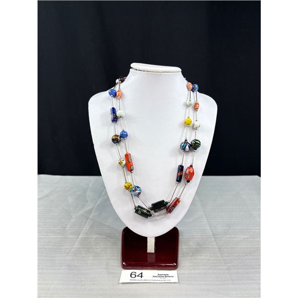Vintage Venetian Glass Beaded Necklace