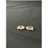 Image 4 : 4 Pairs of Silver Stainless Steel & Gold Earrings