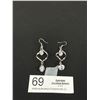 Image 1 : Pair of Silver Plated CZ Stones Earrings