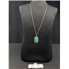 Image 1 : Vintage Turquoise Pendant with Chain Necklace