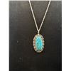 Image 2 : Vintage Turquoise Pendant with Chain Necklace