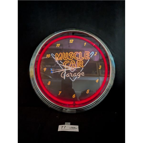 Light up Musclecar Garage Clock