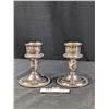 Image 3 : 2 Vintage Silver plated Huricane Lamps