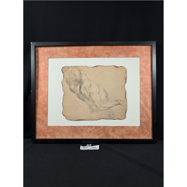 A Framed Picture after Michelangelo Drawing