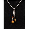 Image 2 : Very Pretty SterlingHematite & Amber Necklace