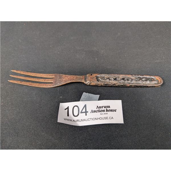 A Very Interesting Victorian Cast Iron Dinner Fork