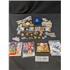 Image 1 : Vintage Lot of Sports Cards, Pins and Novelty Tokens