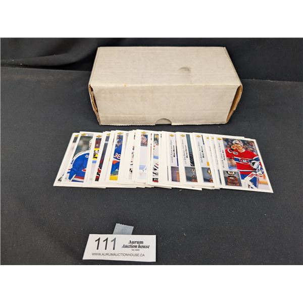 A Box of 1992-3 Upper Deck NHL Trading Cards