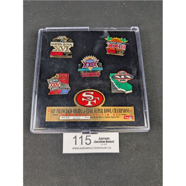 Collectible San Fransisco 49'ers Superbowl Champion Commemorative Pin Set