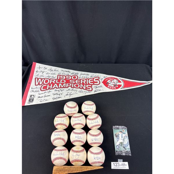 Collectible Baseball Lot Pendant Balls and Trading Cards