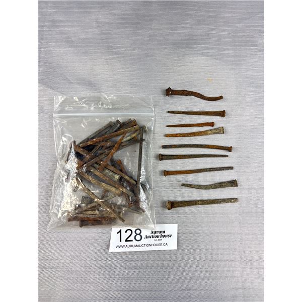 Lot of Antique Hand Forged Nails