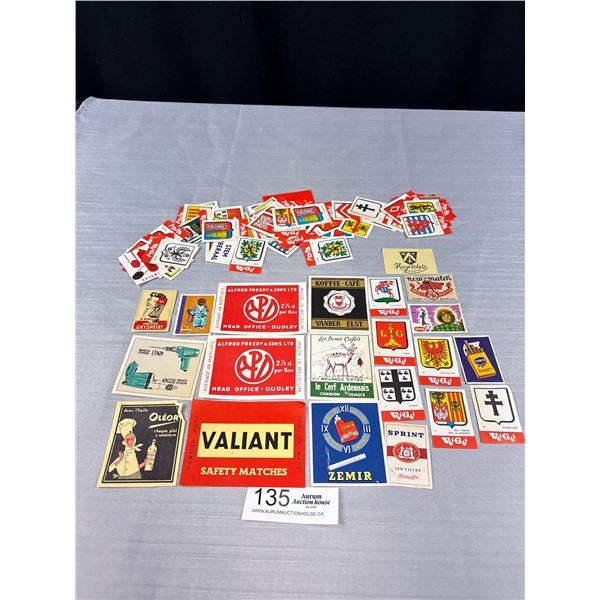 100 + Vintage Matchbox Labels (Unusual)