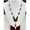 Image 2 : Vintage Black Onyx Inlaid Silver Necklace