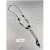 Image 2 : Grey Metal + Black Beads w/ Cord Necklace