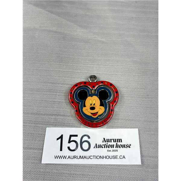 Enameled Steel Rotating Mickey Mouse Disneyland Pendant , Marked © Disney