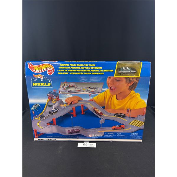 Sealed in Original Box, Hotwheels, Highway Police Chase Play Track, With Cars