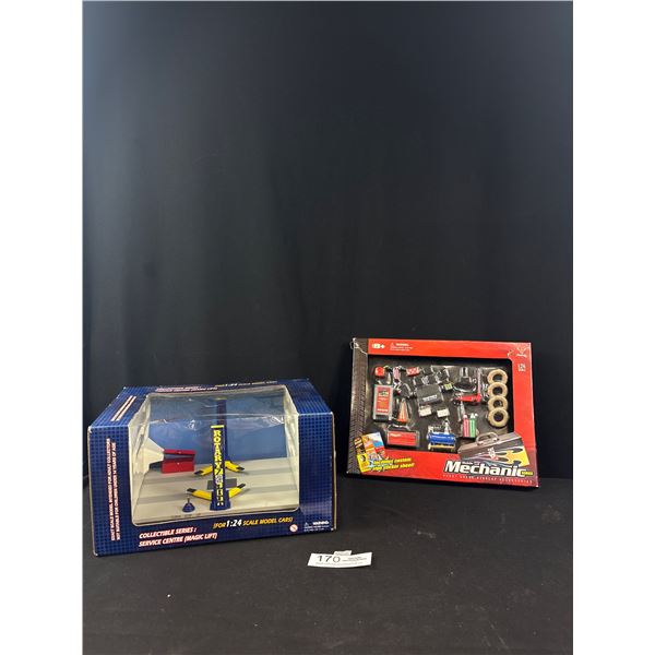 2 Sealed in Package, 1/24th Scale Service Center and Mobile Mechanic
