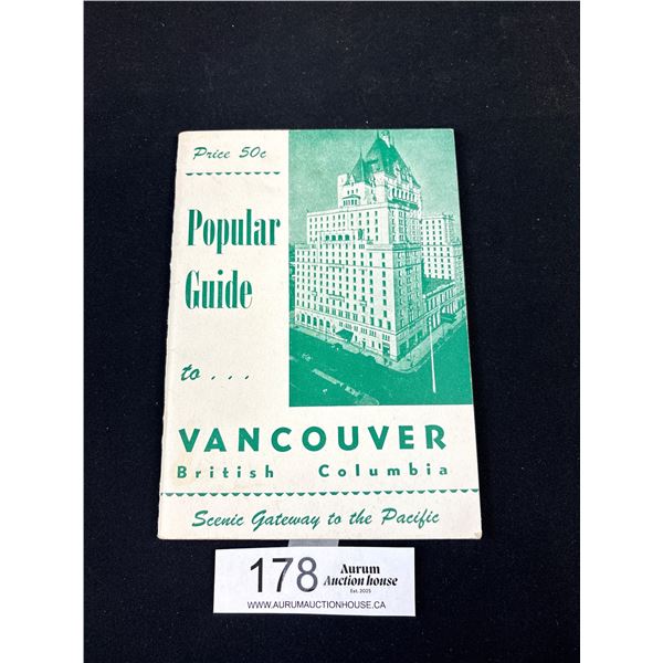 Very Interesting Guide To Vancouver 1947 (Great Condition)